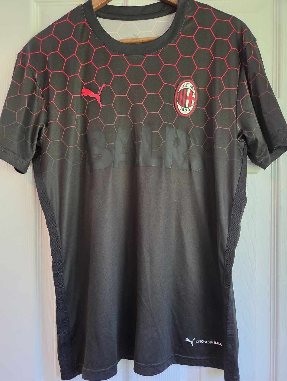 PUMA x BALR. AC Milan Signature Jersey Black/Red 2020/21 - Size M